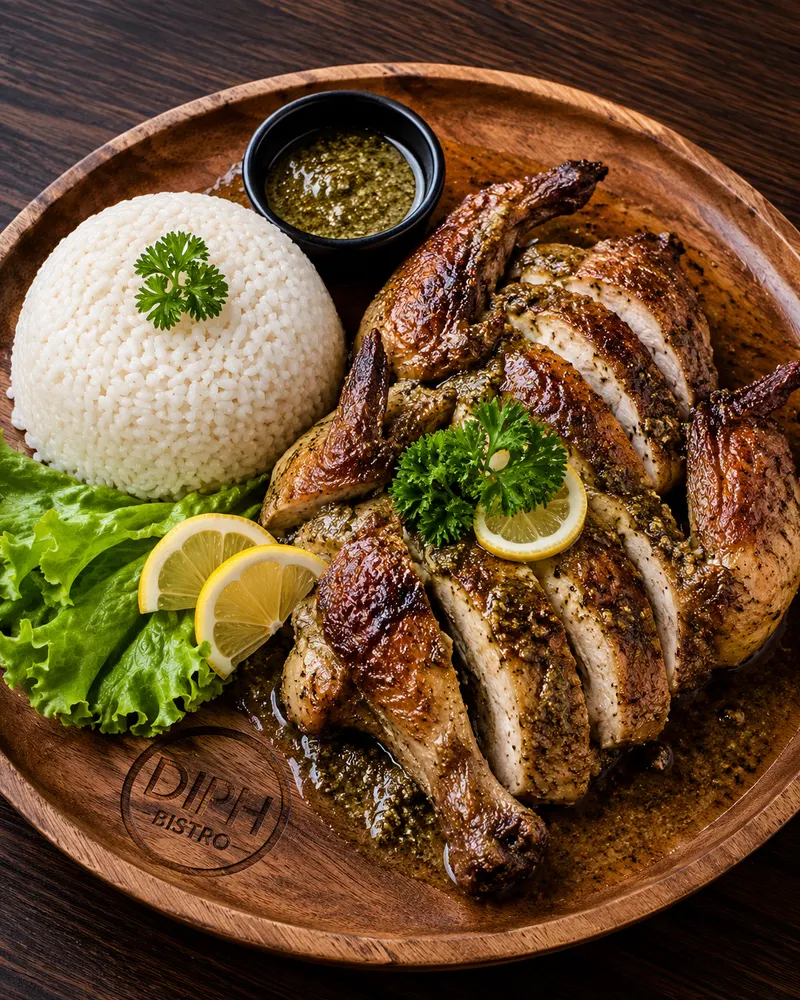 Whole Rustic Roast Pesto Chicken (Rice Included)