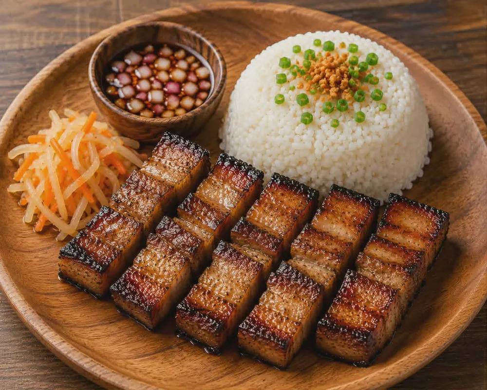 Flame-Grilled Liempo w/ rice